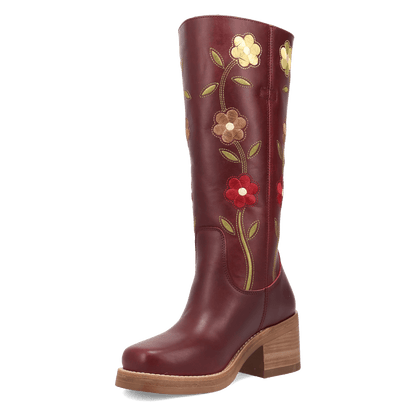 Women's Dingo Bloom Leather Boot - Merlot - DI2378-RD16