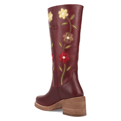 Women's Dingo Bloom Leather Boot - Merlot - DI2378-RD16