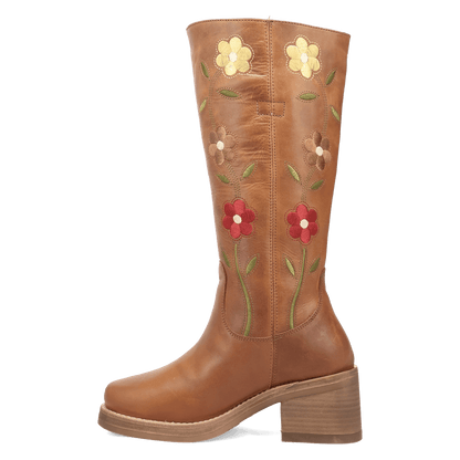 Women's Dingo Bloom Leather Boot - Brown - DI2378-BN97
