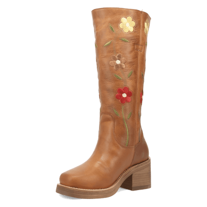 Women's Dingo Bloom Leather Boot - Brown - DI2378-BN97