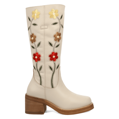 Women's Dingo Bloom Leather Boot - White - DI2378-WH