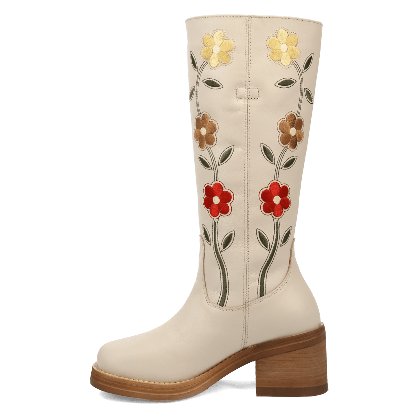 Women's Dingo Bloom Leather Boot - White - DI2378-WH