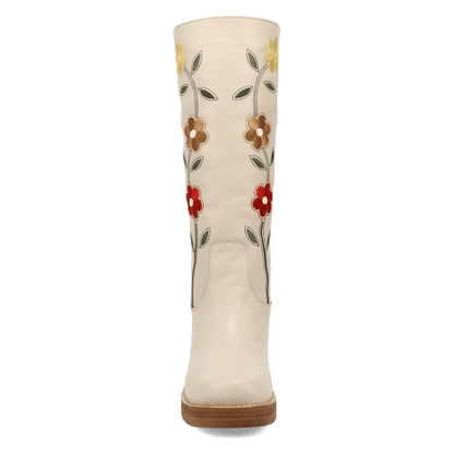 Women's Dingo Bloom Leather Boot - White - DI2378-WH