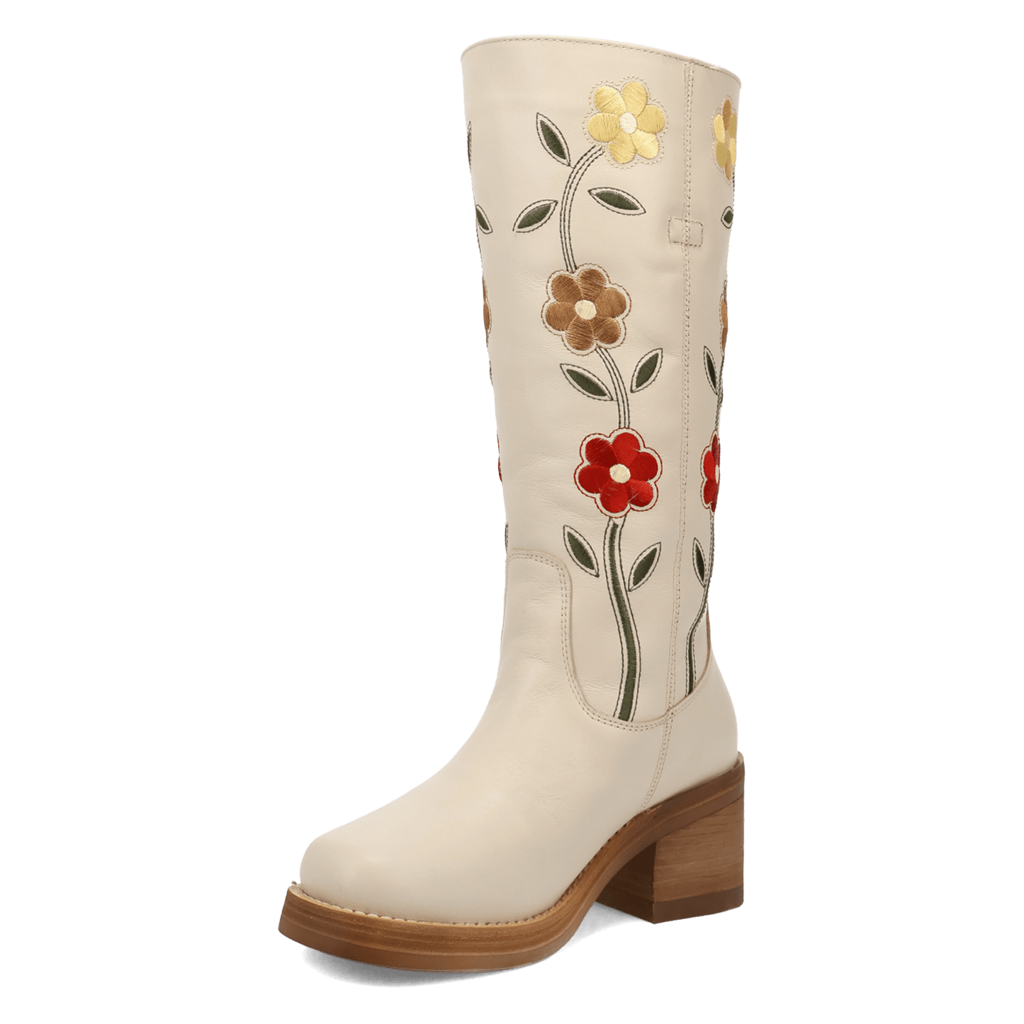 Women's Dingo Bloom Leather Boot - White - DI2378-WH