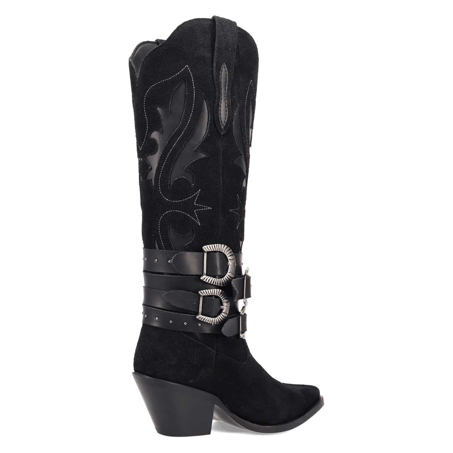 Women's Dingo Buck Wild Suede Leather Boot - Black - DI2380-BK