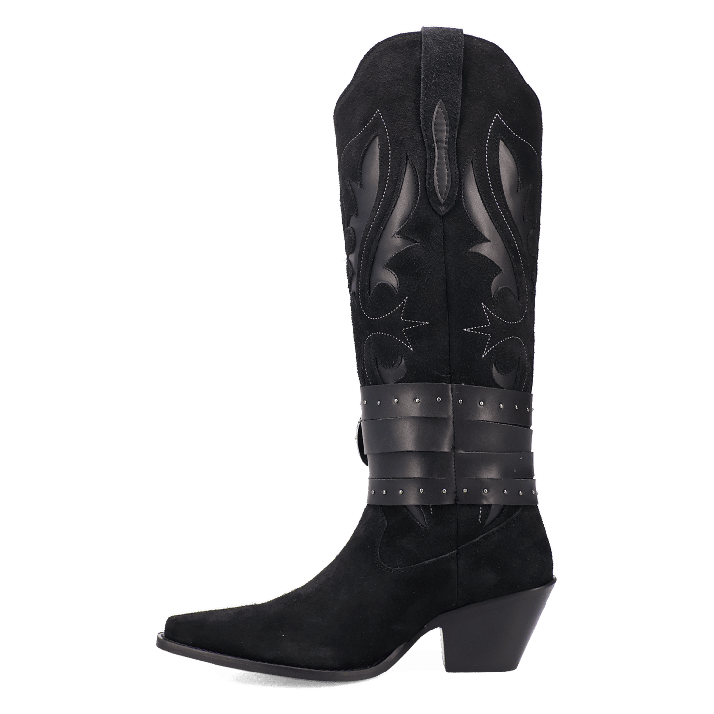 Women's Dingo Buck Wild Suede Leather Boot - Black - DI2380-BK