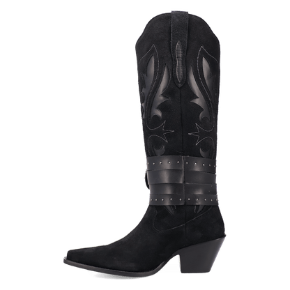 Women's Dingo Buck Wild Suede Leather Boot - Black - DI2380-BK