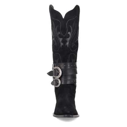 Women's Dingo Buck Wild Suede Leather Boot - Black - DI2380-BK