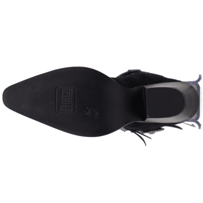 Women's Dingo Buck Wild Suede Leather Boot - Black - DI2380-BK