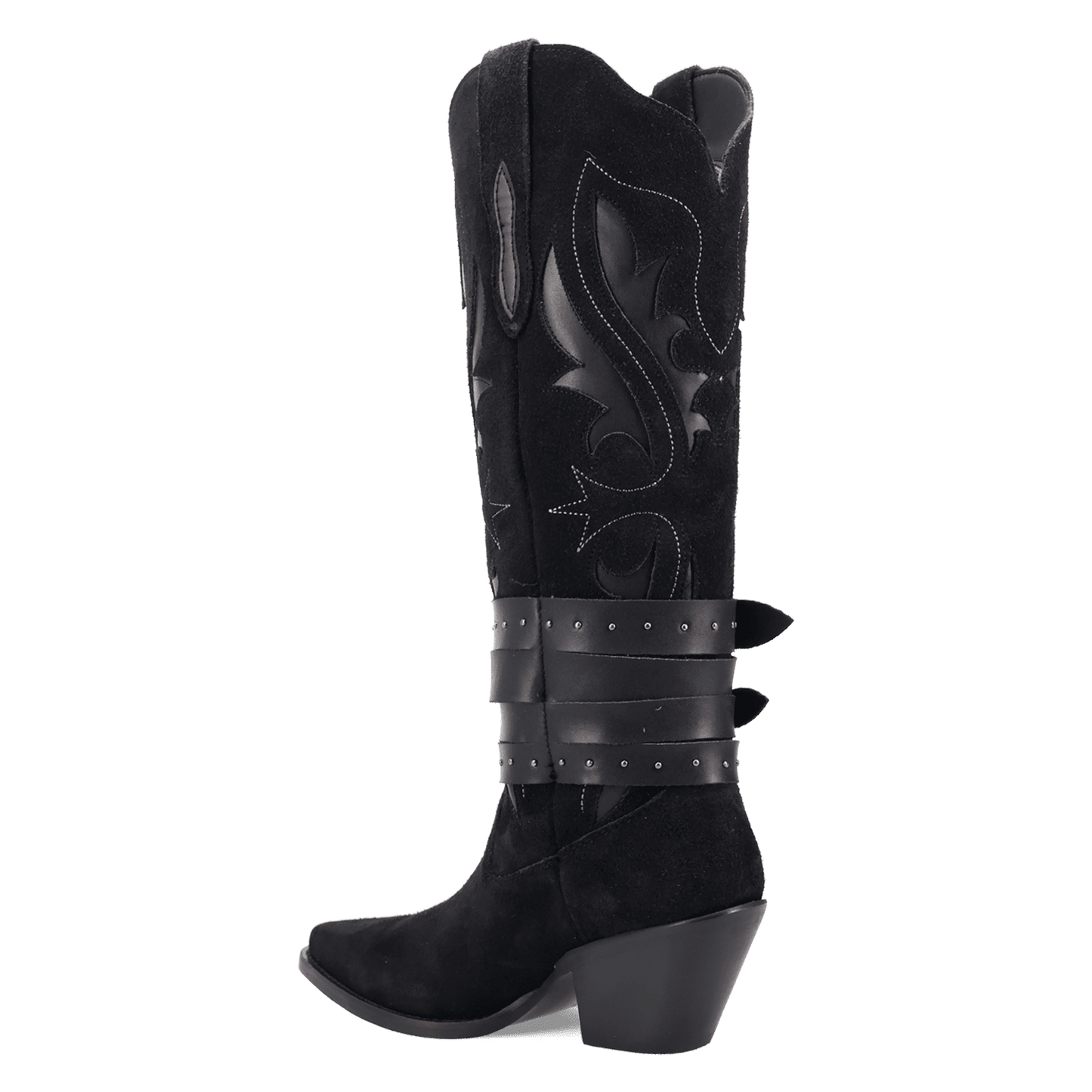 Women's Dingo Buck Wild Suede Leather Boot - Black - DI2380-BK