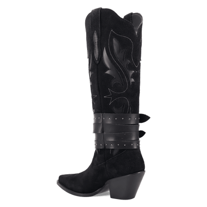 Women's Dingo Buck Wild Suede Leather Boot - Black - DI2380-BK