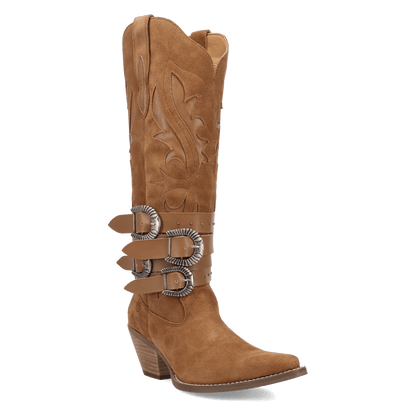 Women's Dingo Buck Wild Suede Leather Boot - Brown - DI2380-BN