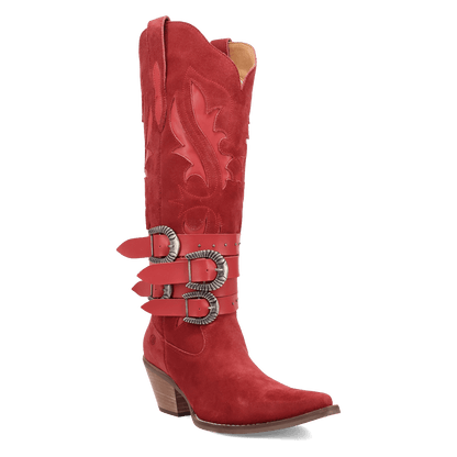 Women's Dingo Buck Wild Suede Leather Boot - Red - DI2380-RD
