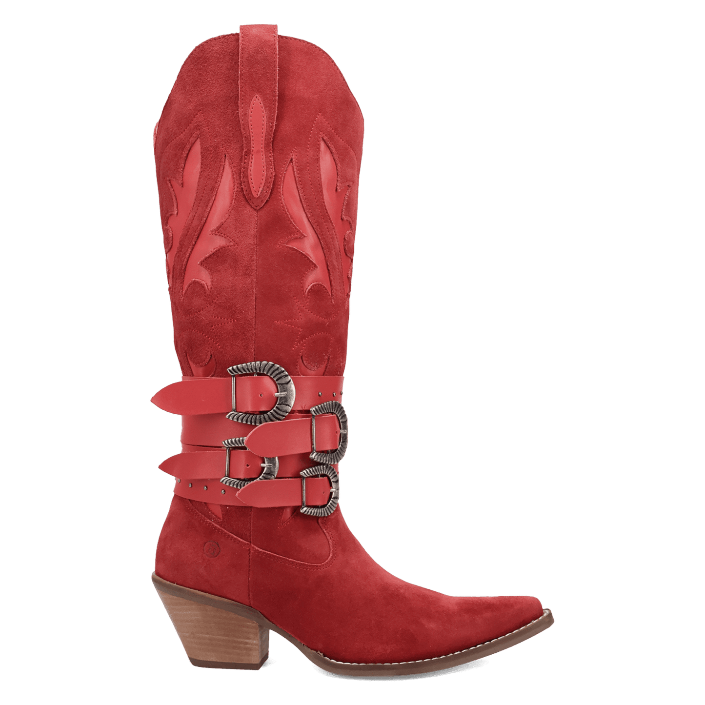 Women's Dingo Buck Wild Suede Leather Boot - Red - DI2380-RD