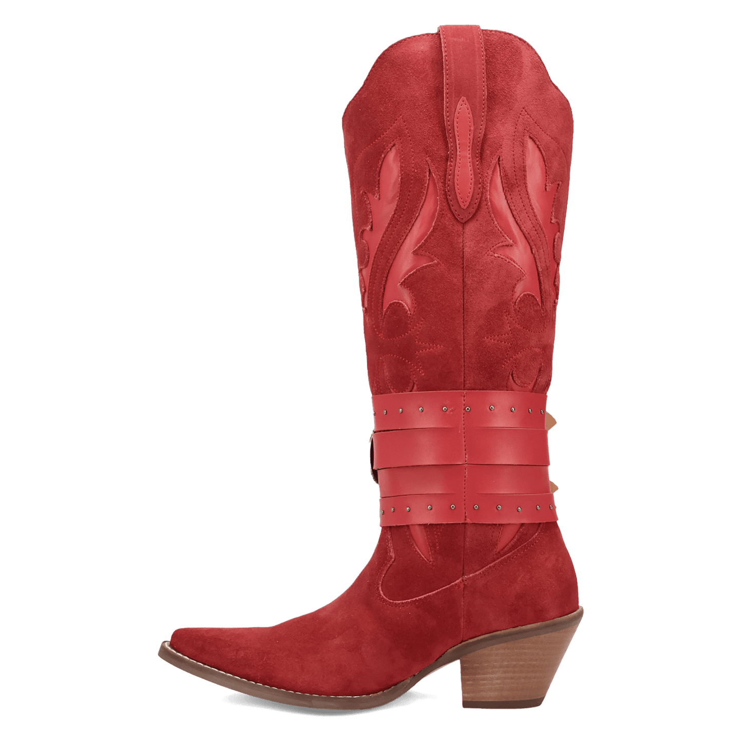 Women's Dingo Buck Wild Suede Leather Boot - Red - DI2380-RD