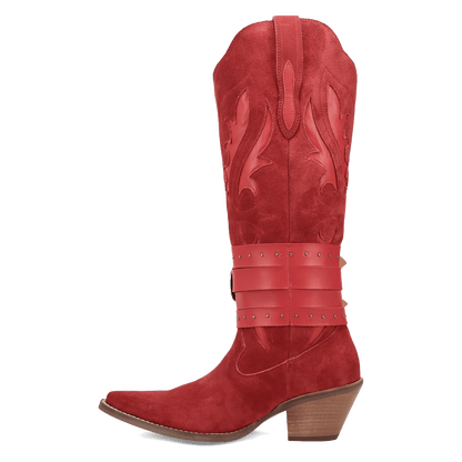 Women's Dingo Buck Wild Suede Leather Boot - Red - DI2380-RD