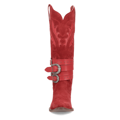 Women's Dingo Buck Wild Suede Leather Boot - Red - DI2380-RD