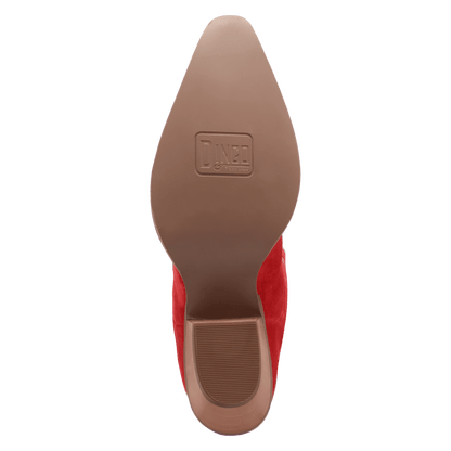 Women's Dingo Buck Wild Suede Leather Boot - Red - DI2380-RD