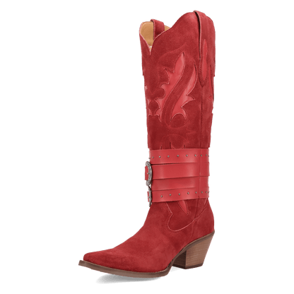 Women's Dingo Buck Wild Suede Leather Boot - Red - DI2380-RD