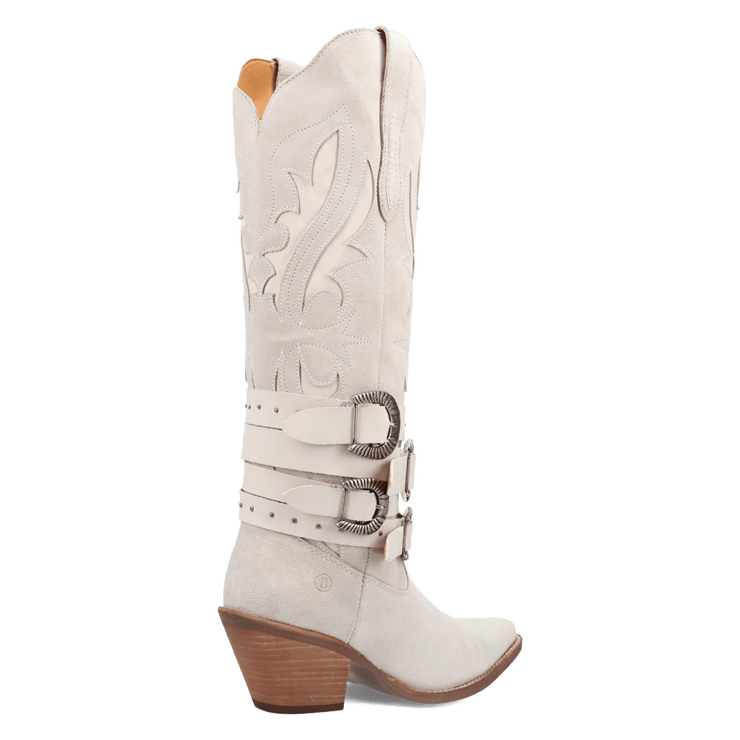 Women's Dingo Buck Wild Suede Leather Boot - White - DI2380-WH