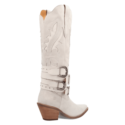 Women's Dingo Buck Wild Suede Leather Boot - White - DI2380-WH