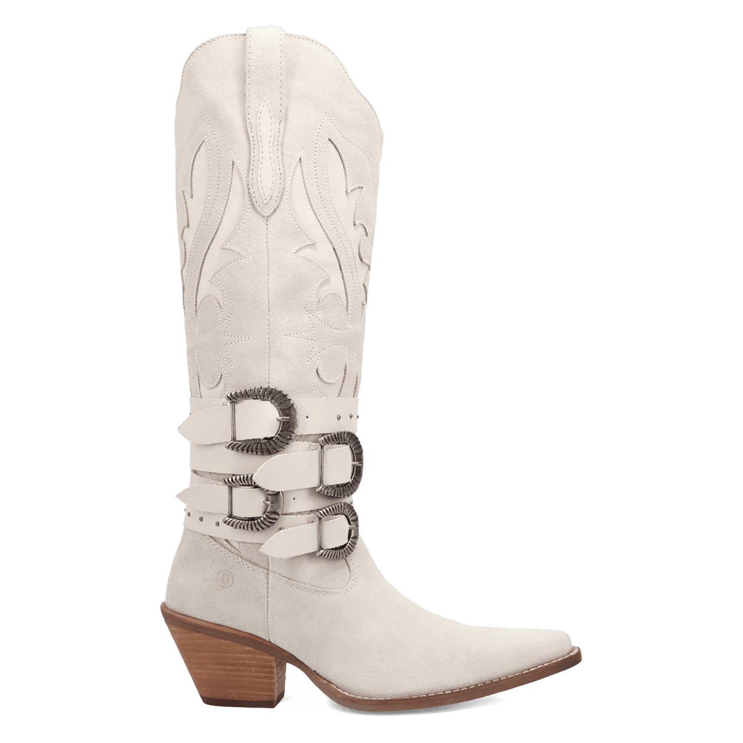Women's Dingo Buck Wild Suede Leather Boot - White - DI2380-WH