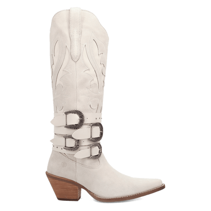 Women's Dingo Buck Wild Suede Leather Boot - White - DI2380-WH
