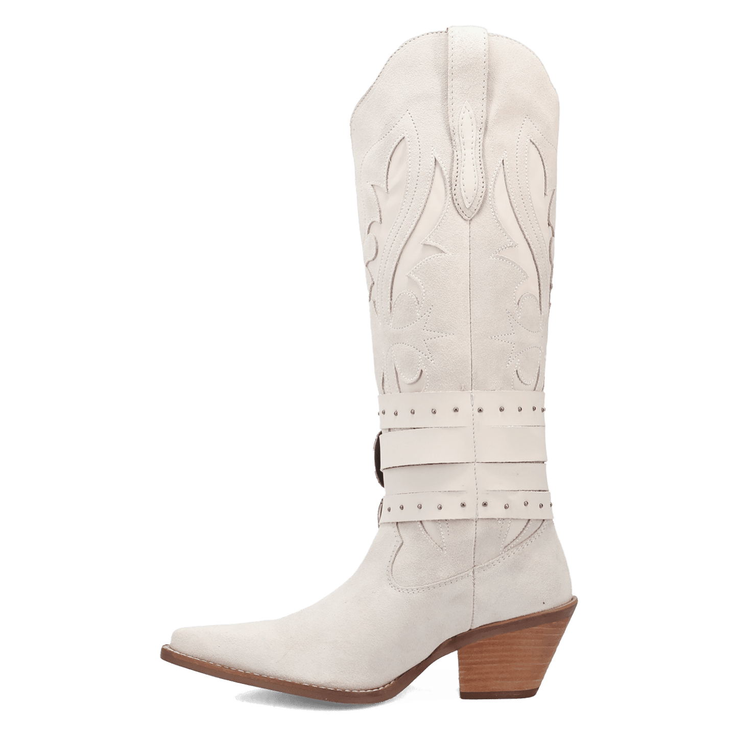 Women's Dingo Buck Wild Suede Leather Boot - White - DI2380-WH