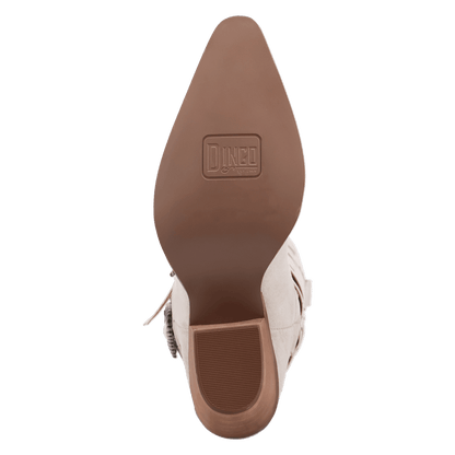 Women's Dingo Buck Wild Suede Leather Boot - White - DI2380-WH