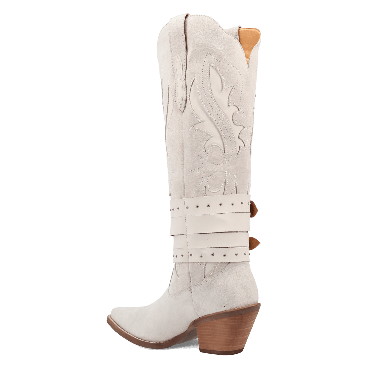 Women's Dingo Buck Wild Suede Leather Boot - White - DI2380-WH