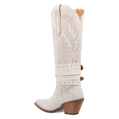 Women's Dingo Buck Wild Suede Leather Boot - White - DI2380-WH