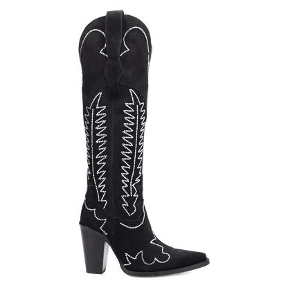 Women's Dingo Double Take Suede Leather Boot - Black - DI2382-BK