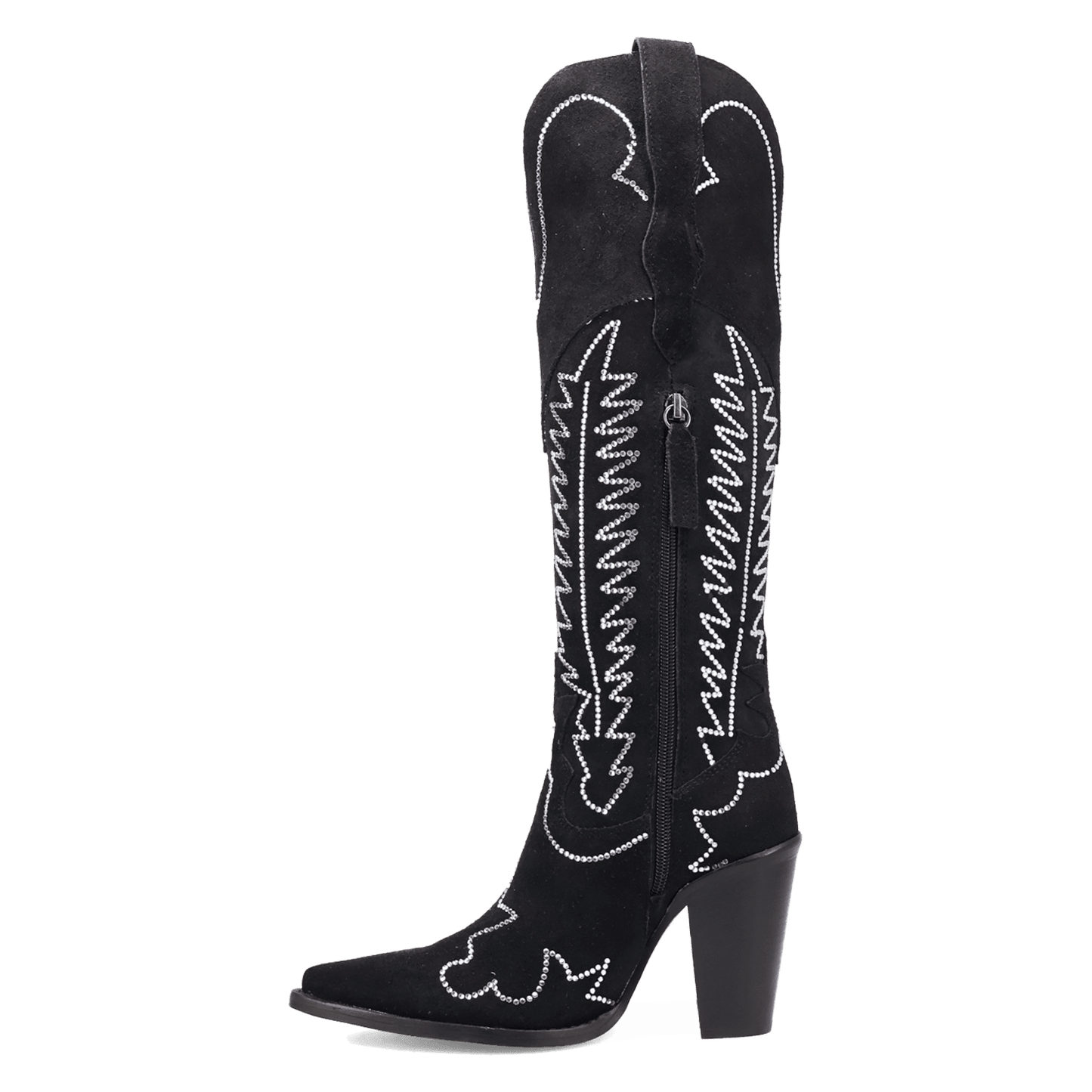 Women's Dingo Double Take Suede Leather Boot - Black - DI2382-BK