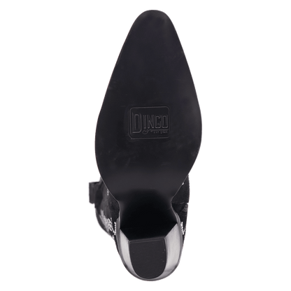 Women's Dingo Double Take Suede Leather Boot - Black - DI2382-BK