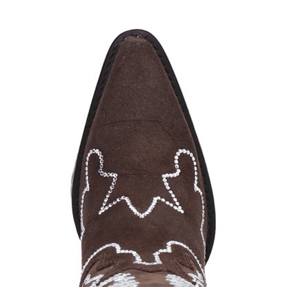 Women's Dingo Double Take Suede Leather Boot - Brown - DI2382-BN