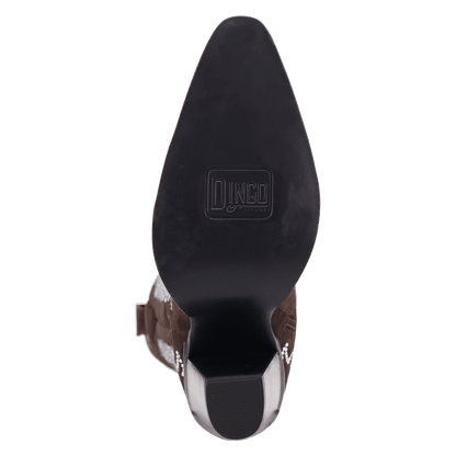Women's Dingo Double Take Suede Leather Boot - Brown - DI2382-BN