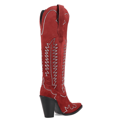 Women's Dingo Double Take Suede Leather Boot - Red - DI2382-RD