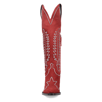 Women's Dingo Double Take Suede Leather Boot - Red - DI2382-RD