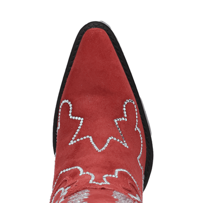 Women's Dingo Double Take Suede Leather Boot - Red - DI2382-RD