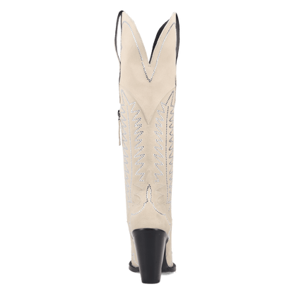Women's Dingo Double Take Suede Leather Boot - White - DI2382-WH