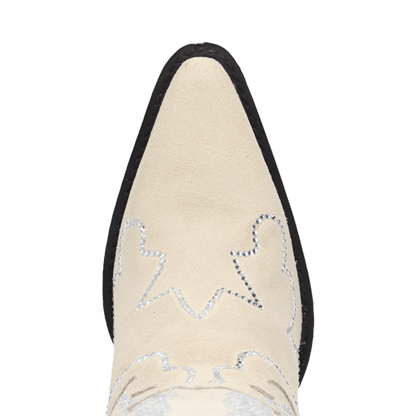Women's Dingo Double Take Suede Leather Boot - White - DI2382-WH