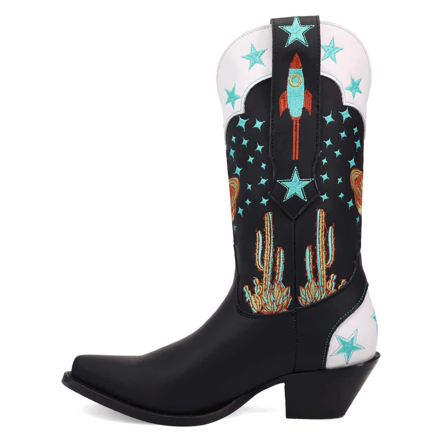 Women's Dingo Space Cowgirl Leather Boot - Black - DI2396-BK