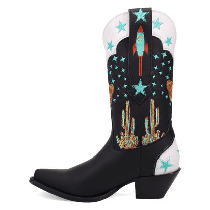 Women's Dingo Space Cowgirl Leather Boot - Black - DI2396-BK