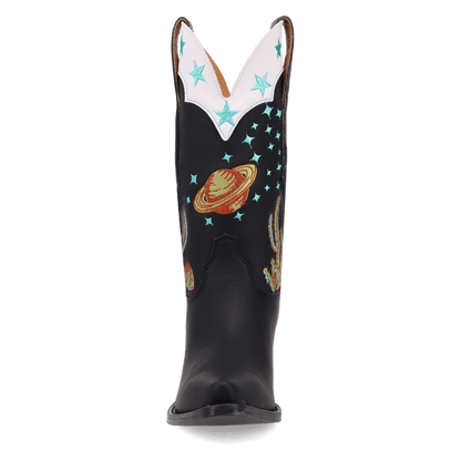 Women's Dingo Space Cowgirl Leather Boot - Black - DI2396-BK