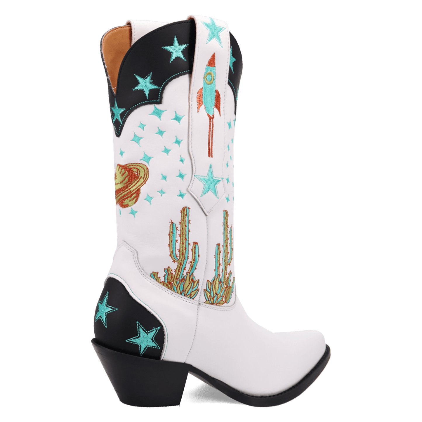 Women's Dingo Space Cowgirl Leather Boot - White - DI2396-WH