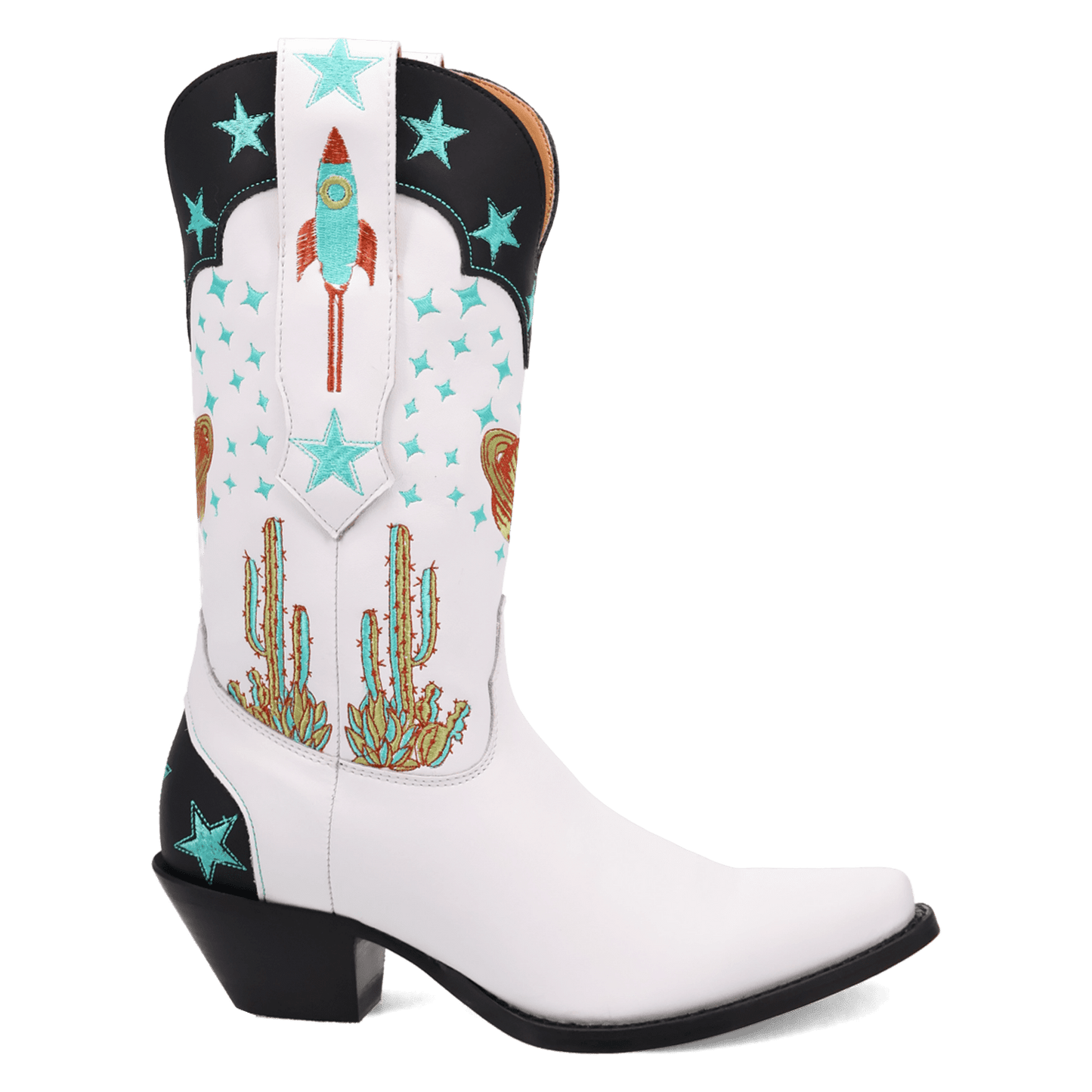 Women's Dingo Space Cowgirl Leather Boot - White - DI2396-WH