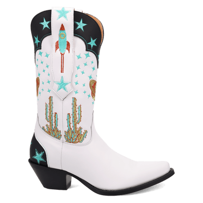 Women's Dingo Space Cowgirl Leather Boot - White - DI2396-WH