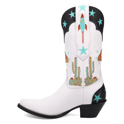 Women's Dingo Space Cowgirl Leather Boot - White - DI2396-WH