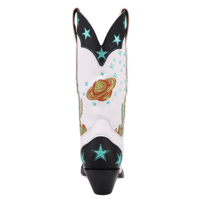 Women's Dingo Space Cowgirl Leather Boot - White - DI2396-WH