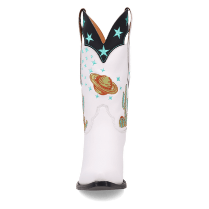 Women's Dingo Space Cowgirl Leather Boot - White - DI2396-WH